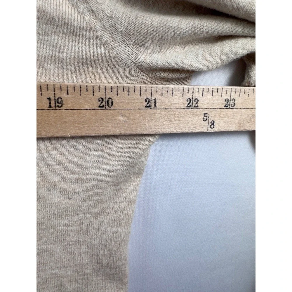 J. Crew Crewneck Sweater sz L Beige Cotton money‎ classic preppy